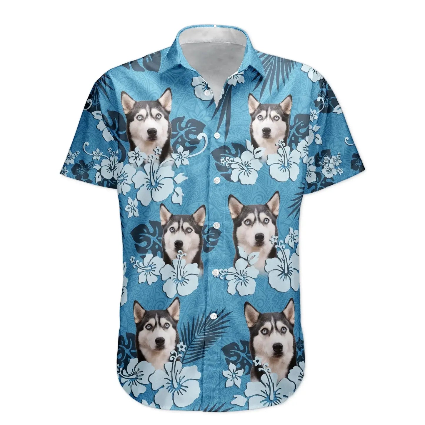 Custom Face Funny Photo Tropical Hibiscus Hawaii Tribal For Men, Women - Custom Photo Hawaiian Shirts Ezcustomize