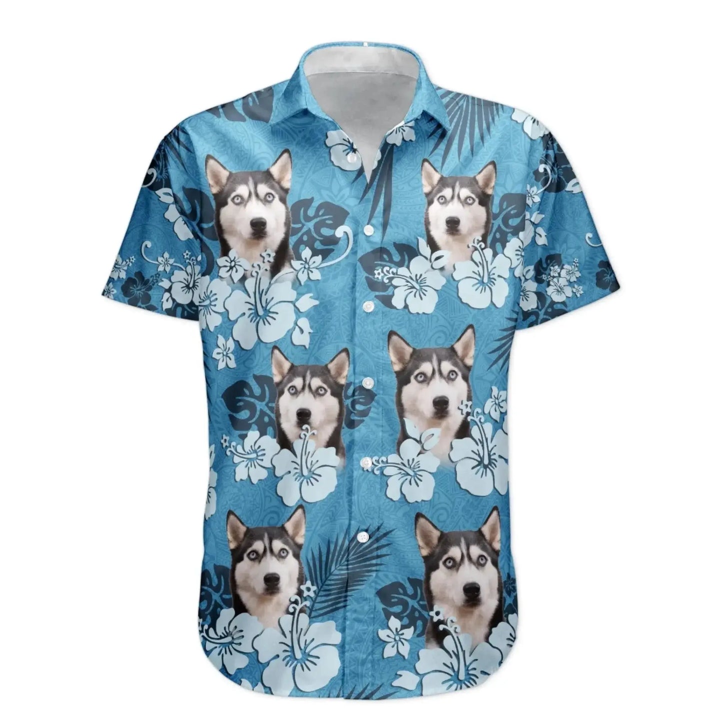 Custom Face Funny Photo Tropical Hibiscus Hawaii Tribal For Men, Women - Custom Photo Hawaiian Shirts Ezcustomize