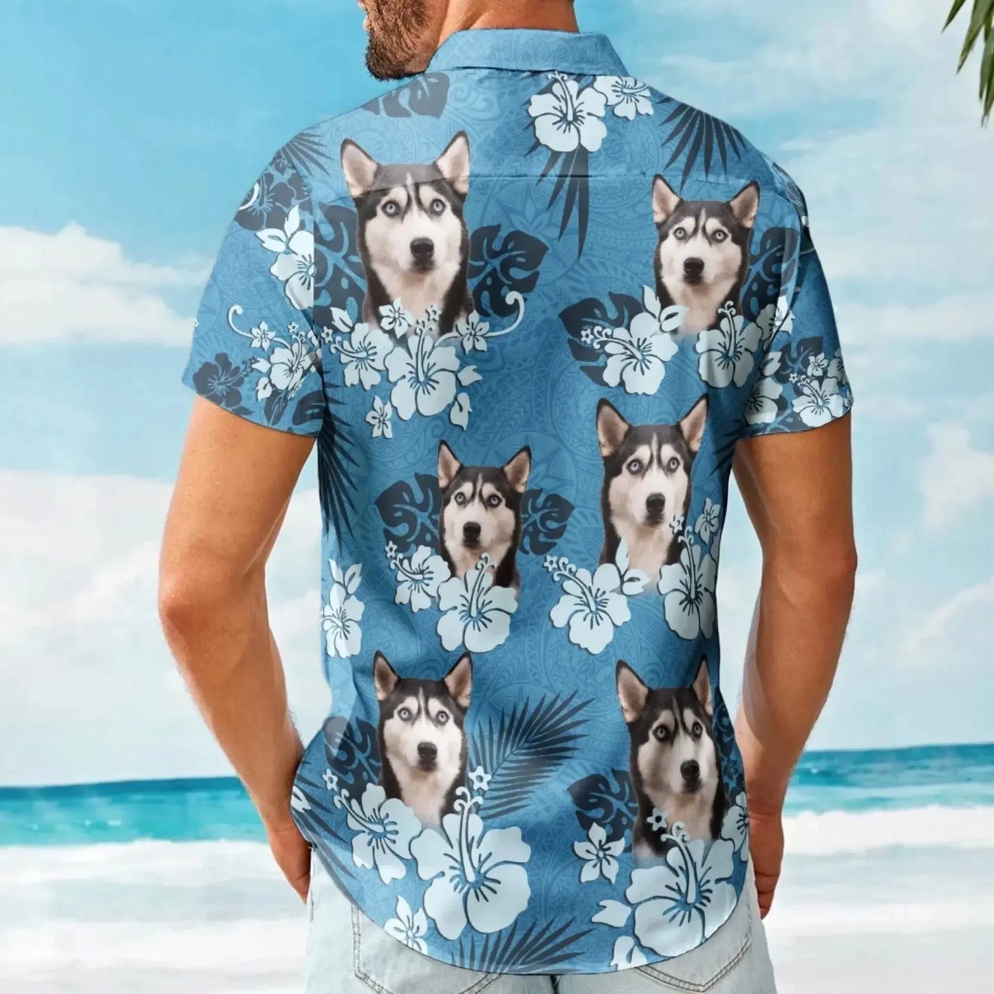 Custom Face Funny Photo Tropical Hibiscus Hawaii Tribal For Men, Women - Custom Photo Hawaiian Shirts Ezcustomize