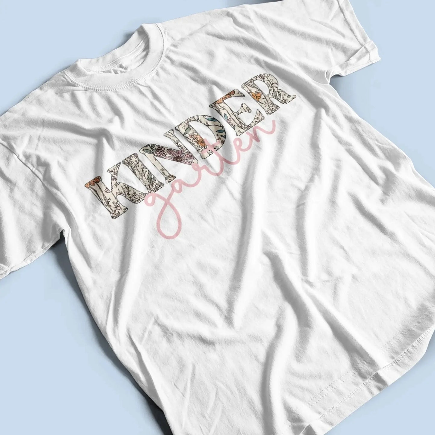 Custom Floral Teacher Shirt with Name – Personalized Back to School Shirt for Grade Level, Subject, or Teacher Name Ezcustomize