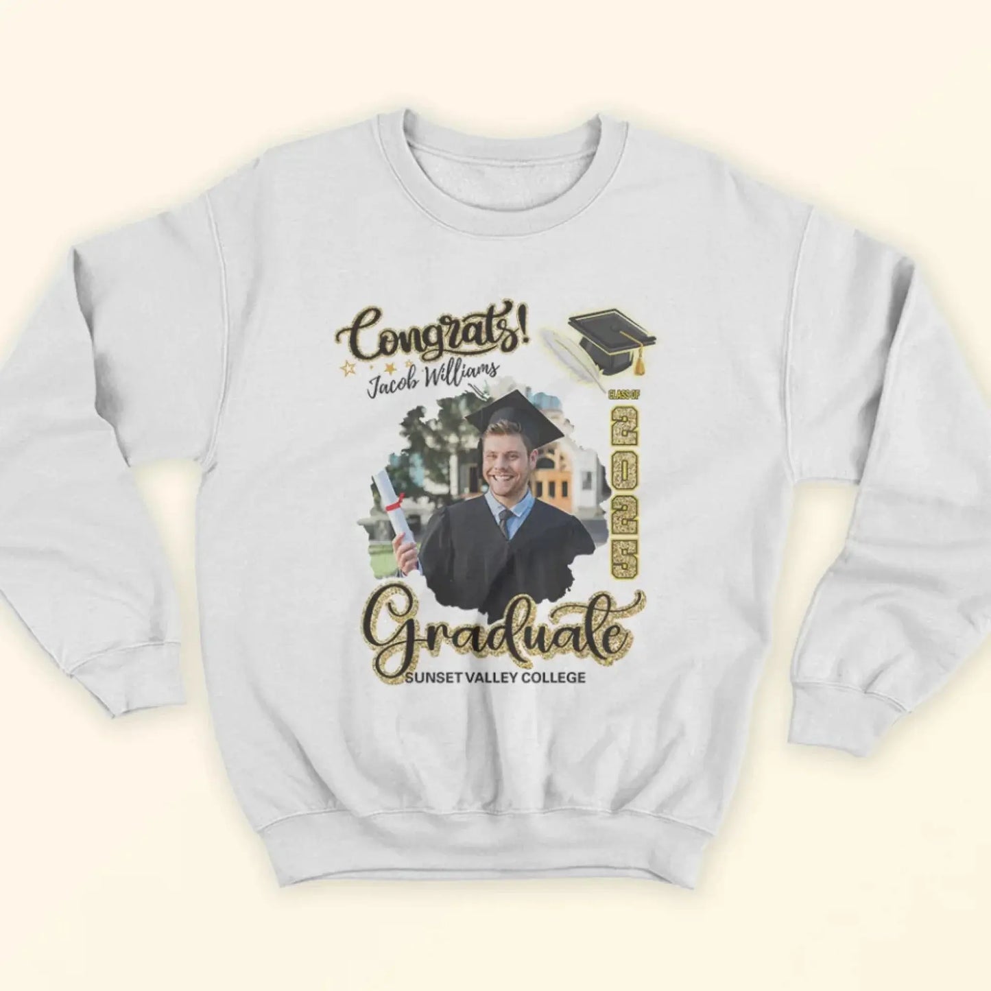 Custom Grad T-Shirt – Upload Your Photo – Perfect Gift for Graduates Ezcustomize