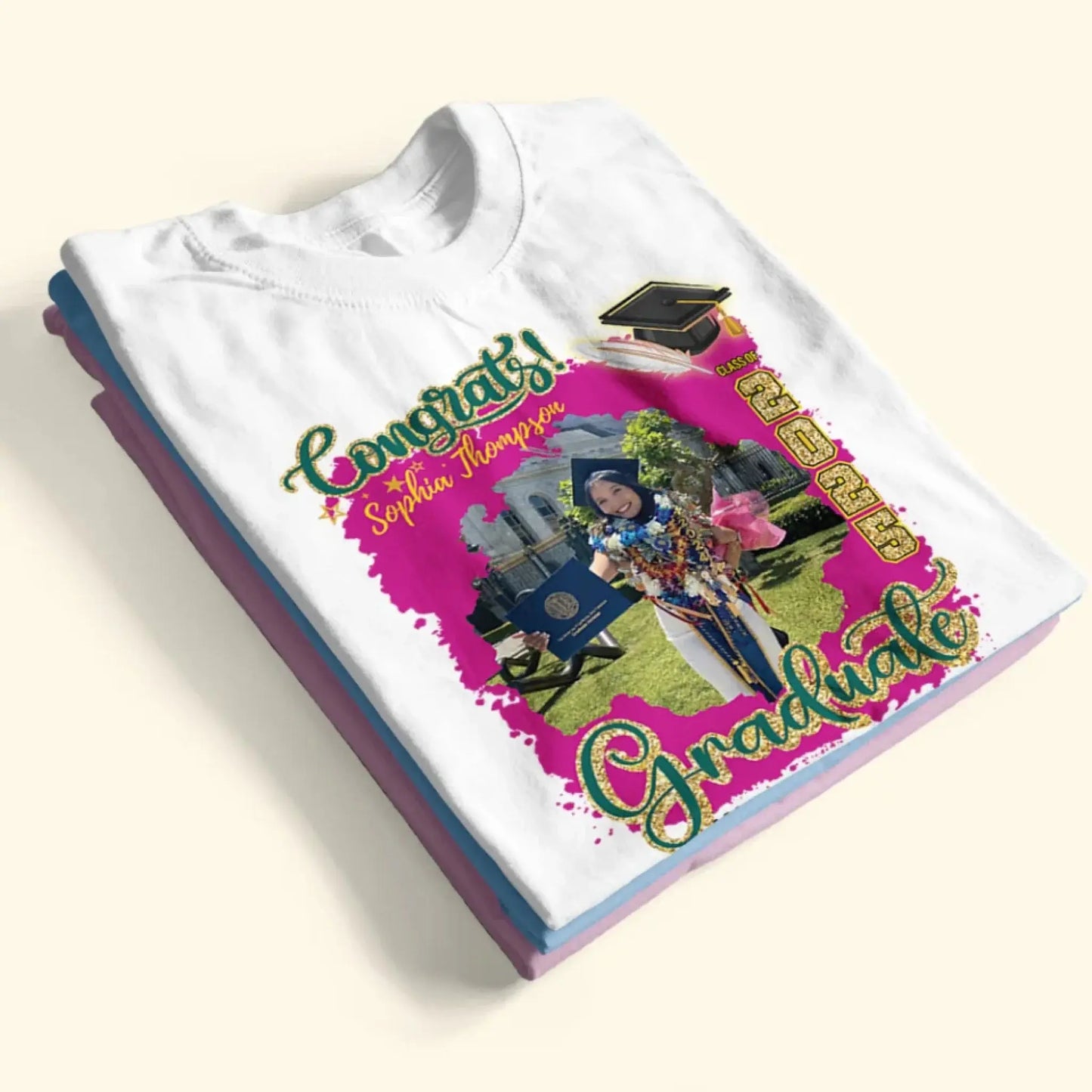 Custom Grad T-Shirt – Upload Your Photo – Perfect Gift for Graduates Ezcustomize