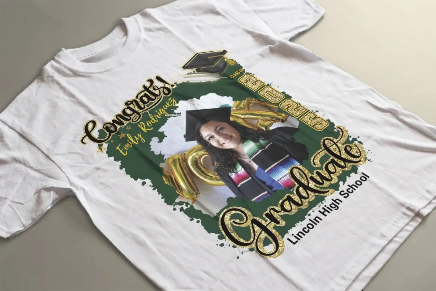Custom Grad T-Shirt – Upload Your Photo – Perfect Gift for Graduates Ezcustomize