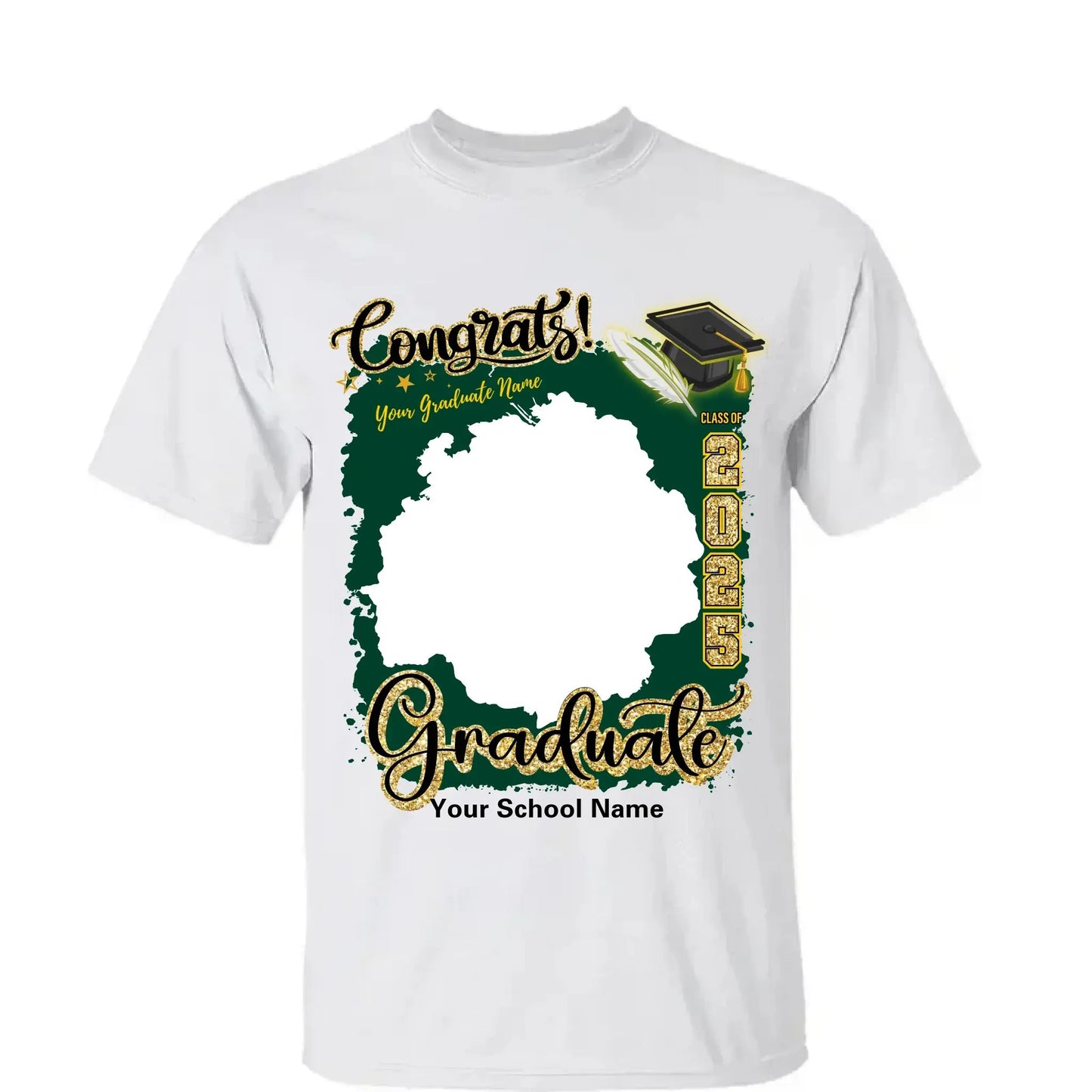 Custom Grad T-Shirt – Upload Your Photo – Perfect Gift for Graduates Ezcustomize