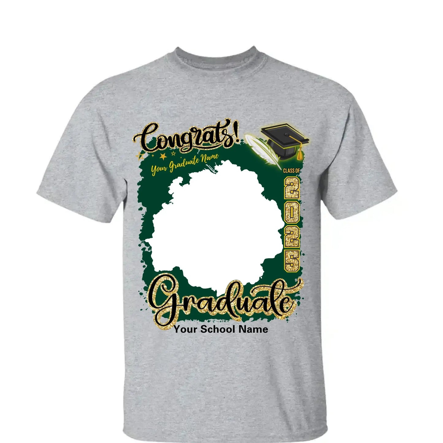 Custom Grad T-Shirt – Upload Your Photo – Perfect Gift for Graduates Ezcustomize