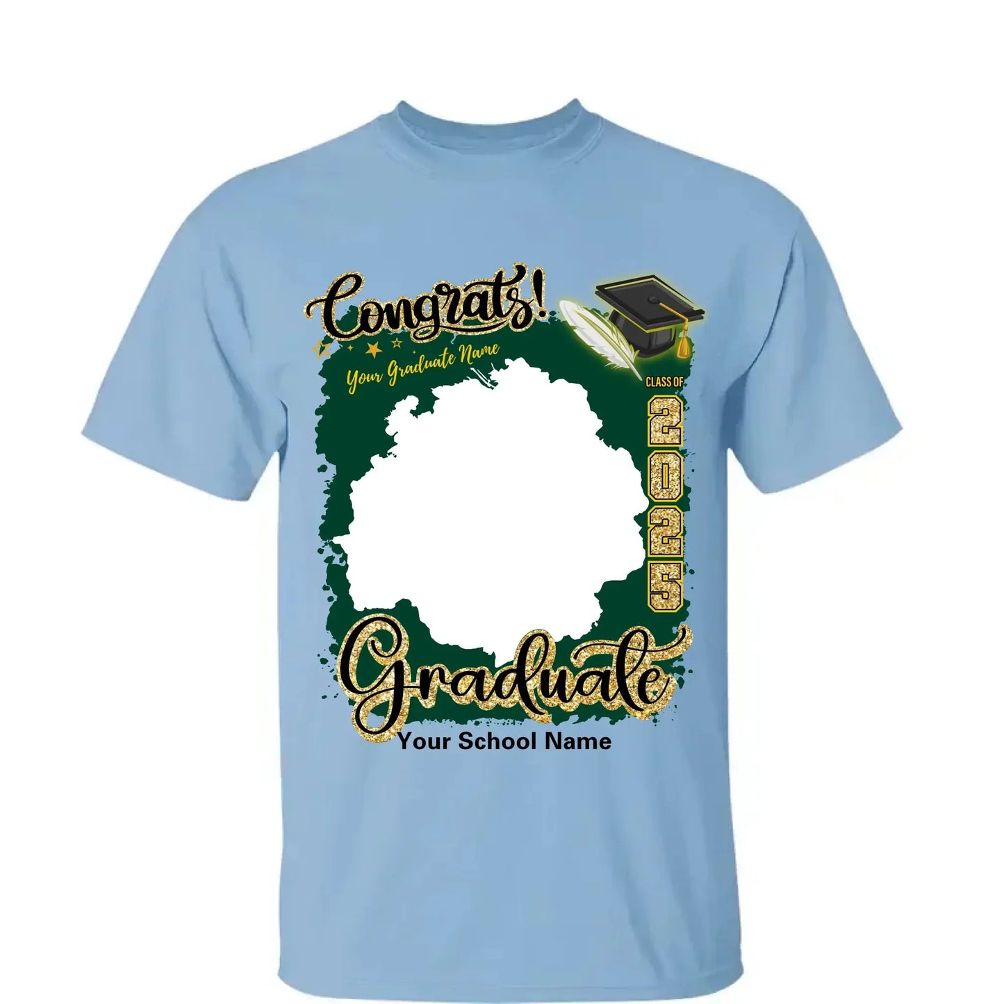 Custom Grad T-Shirt – Upload Your Photo – Perfect Gift for Graduates Ezcustomize