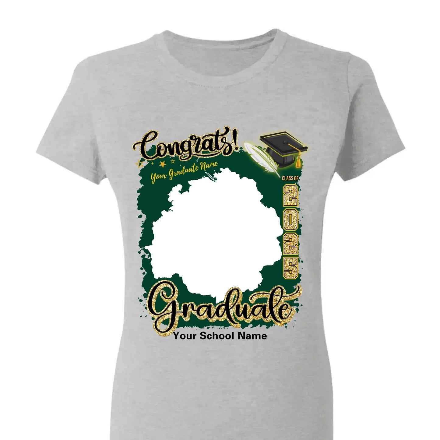 Custom Grad T-Shirt – Upload Your Photo – Perfect Gift for Graduates Ezcustomize