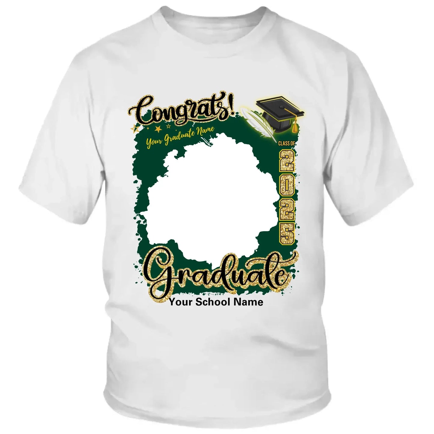 Custom Grad T-Shirt – Upload Your Photo – Perfect Gift for Graduates Ezcustomize