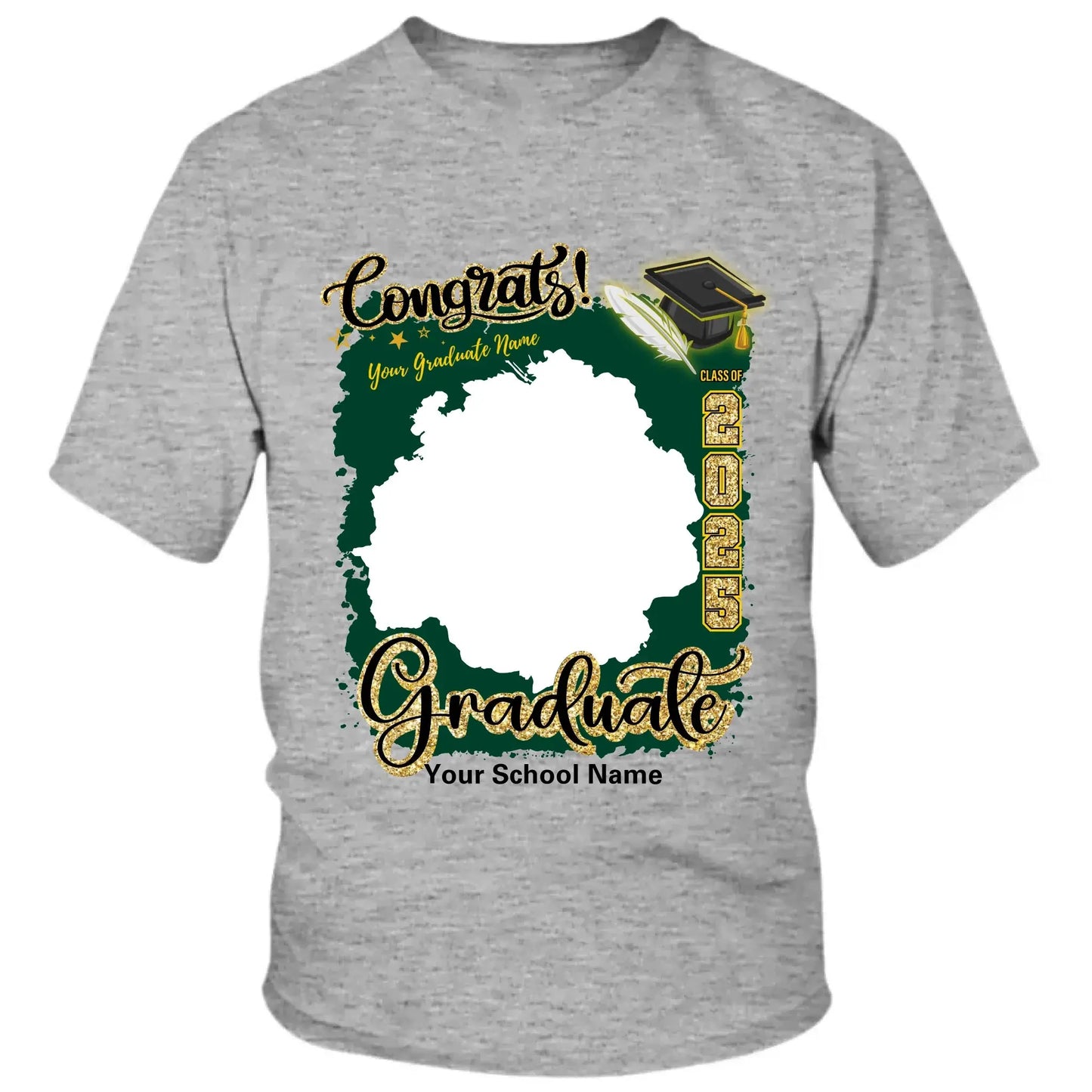 Custom Grad T-Shirt – Upload Your Photo – Perfect Gift for Graduates Ezcustomize
