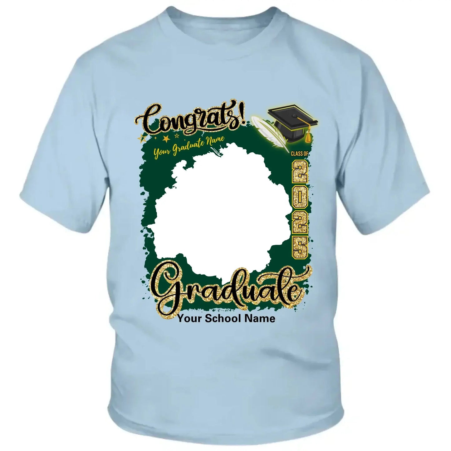 Custom Grad T-Shirt – Upload Your Photo – Perfect Gift for Graduates Ezcustomize