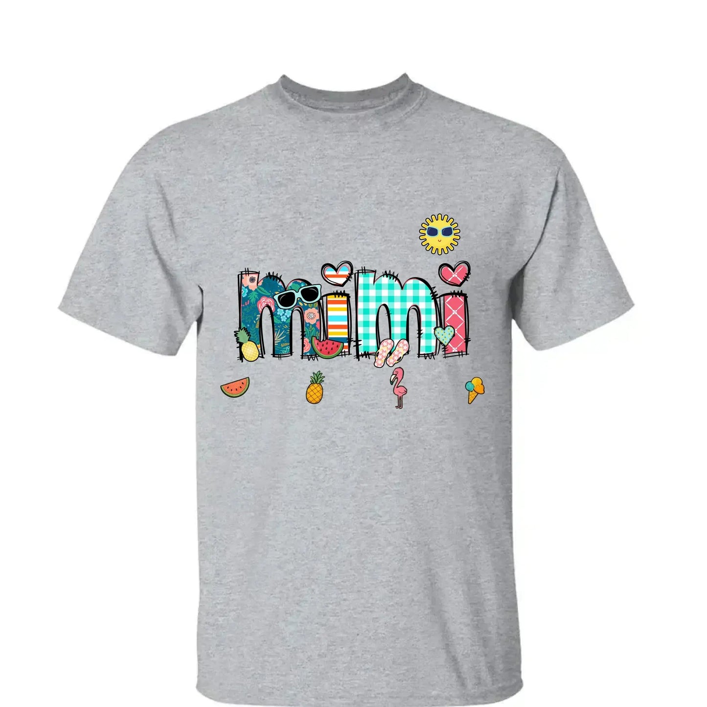 Custom Grandma & Grandkids Beach Shirt – Personalized T-Shirt for Nana, Mama, Mimi with Kids’ Names – Fun Summer or Birthday Gift Ezcustomize