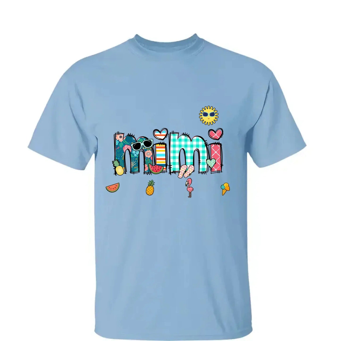 Custom Grandma & Grandkids Beach Shirt – Personalized T-Shirt for Nana, Mama, Mimi with Kids’ Names – Fun Summer or Birthday Gift Ezcustomize