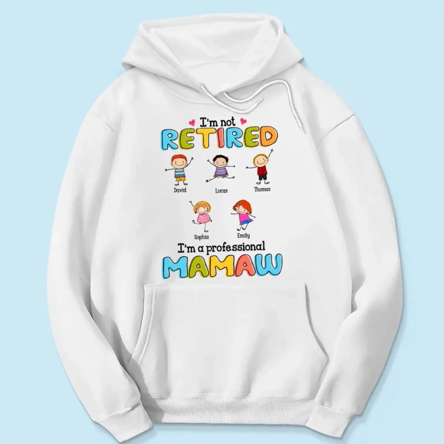 Custom Grandmother T-Shirt - I'm Not Retired, I'm a Professional Grandma Stick Figure Design Ezcustomize