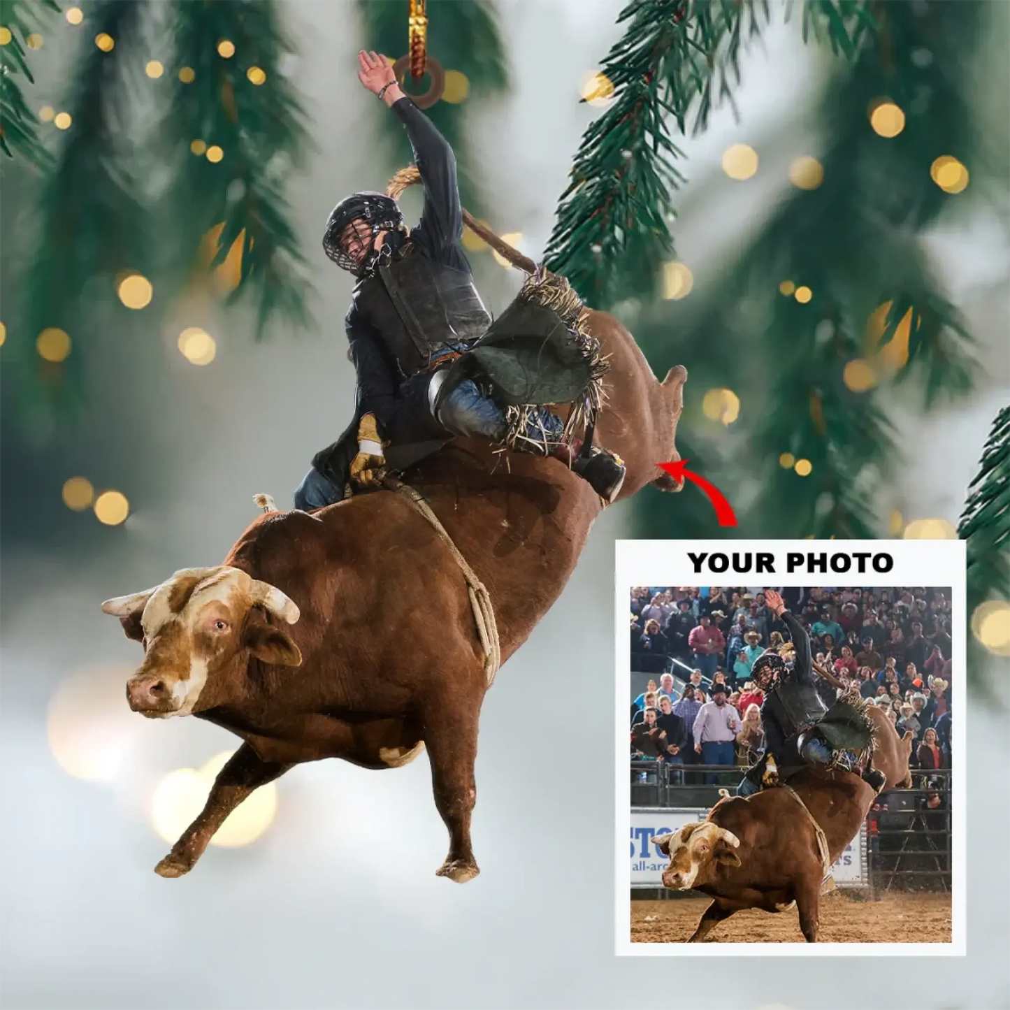 Custom Horse Photo Ornament, Personalized Equestrian Gift for Horse Lovers, Country Girl, Picture Acrylic Christmas Ornament | Horse Riding, Riders Ezcustomize