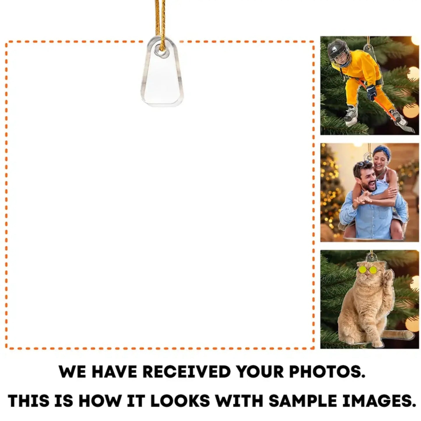 Custom Hunting Photo Ornament – Personalized Deer Hunting Gift for Him, Hunter Keepsake with Your Picture Ezcustomize