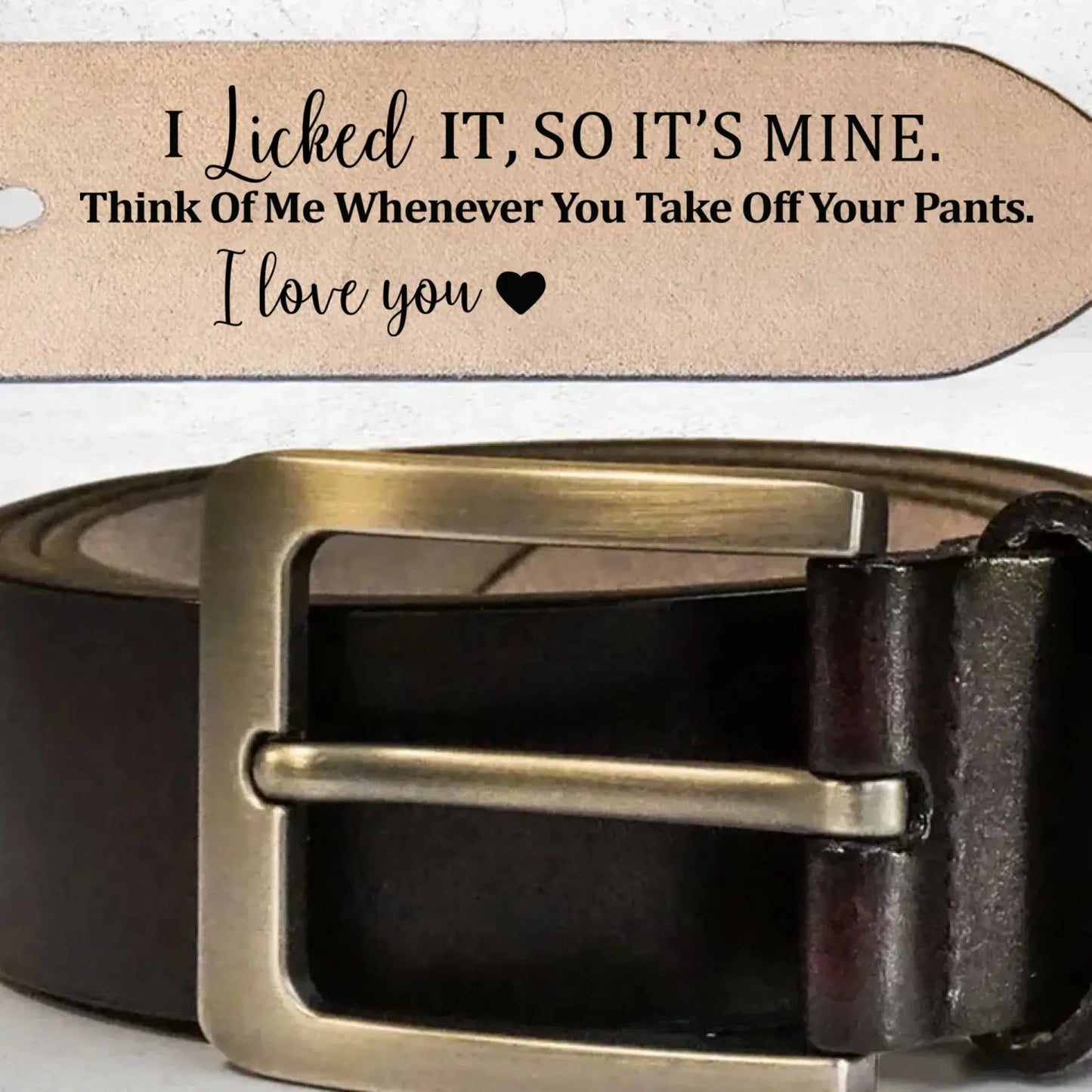 Custom Leather Belt for Husband, Engraved Men's Belt, Personalized Gift for Boyfriend Ezcustomize