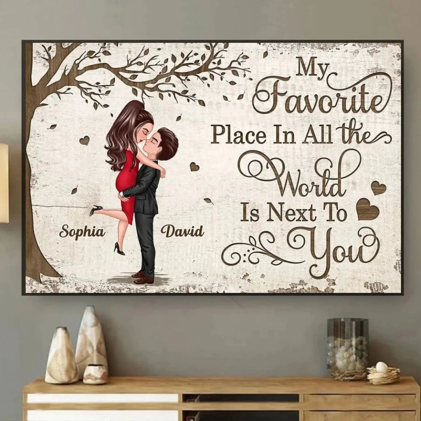 Custom Love Memory Print – Personalized Poster/Canvas – Romantic Gift for Couples to Celebrate Love & Special Moments Ezcustomize