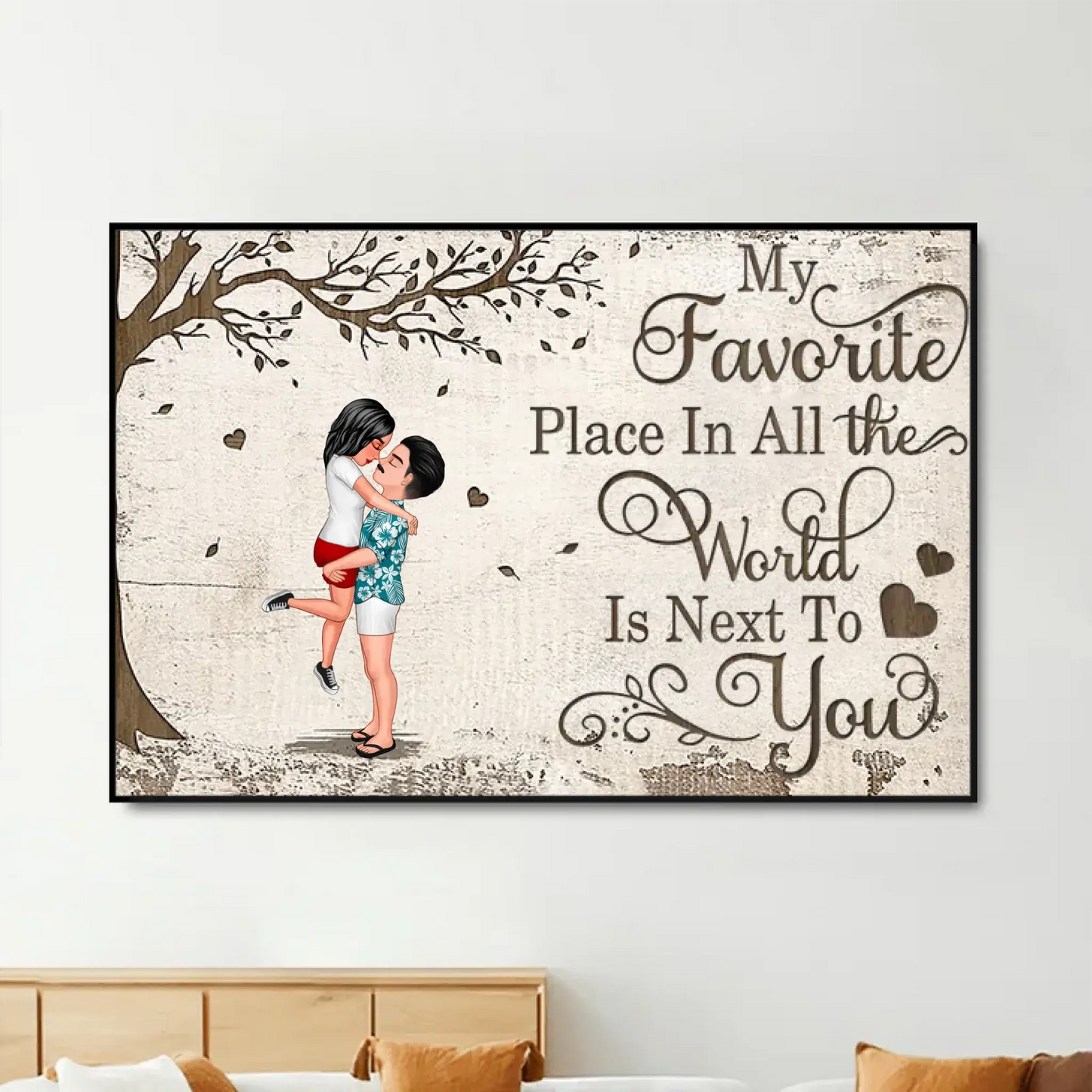 Custom Love Memory Print – Personalized Poster/Canvas – Romantic Gift for Couples to Celebrate Love & Special Moments Ezcustomize