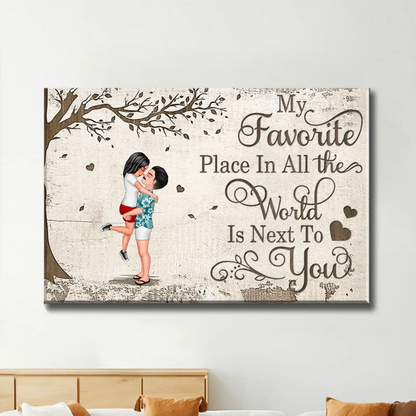 Custom Love Memory Print – Personalized Poster/Canvas – Romantic Gift for Couples to Celebrate Love & Special Moments Ezcustomize