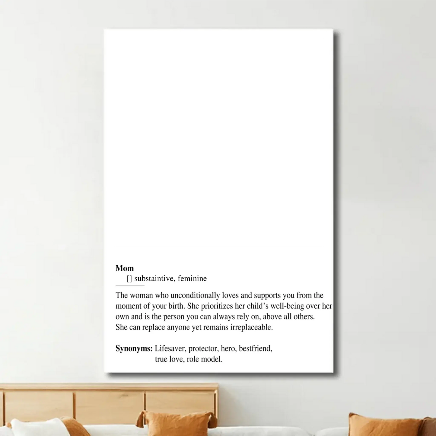 Custom Mom Definition Photo Art – Personalized Poster/Canvas – Gift for Mom on Birthday, Anniversary & Mother’s Day Ezcustomize