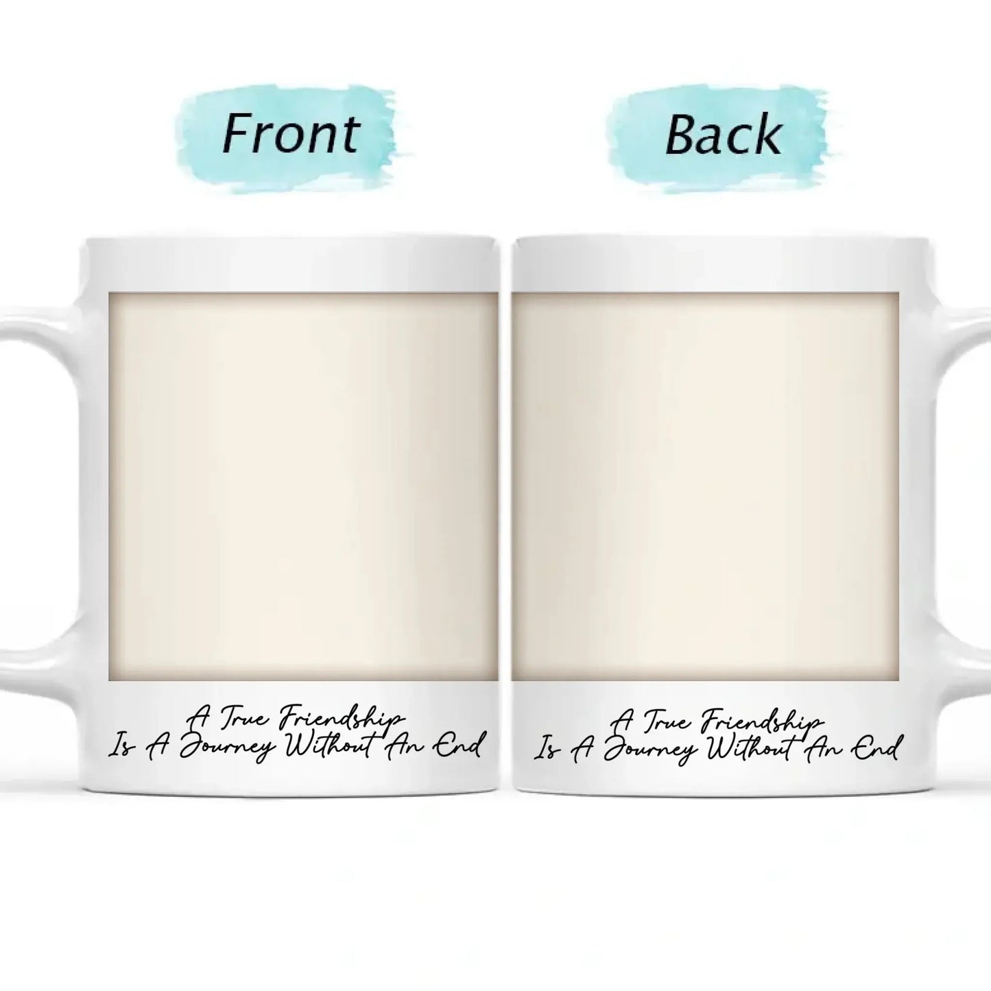 Custom Photo Besties Gray Scale Right In The Throat – Personalized Coffee Mug Cup – Funny Birthday, Friendship & Thank You Gift for Best Friends Ezcustomize