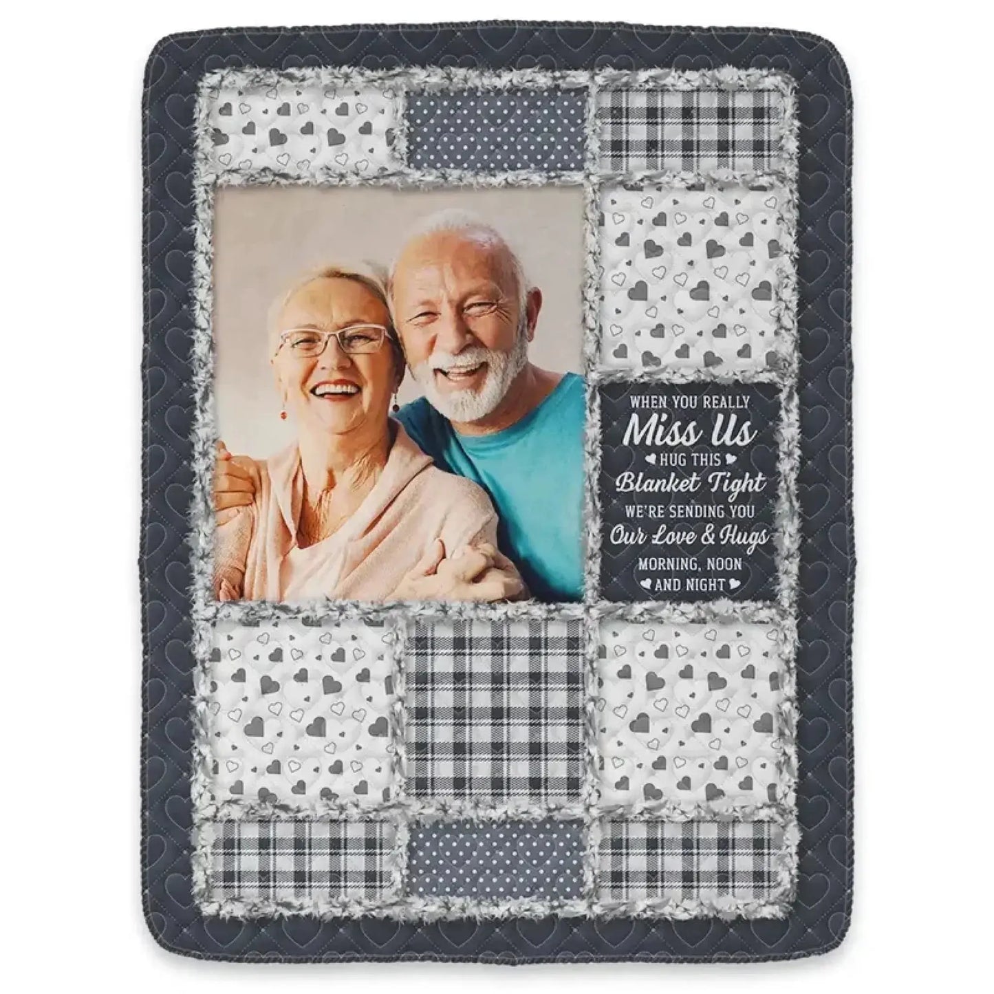 Custom Photo Blanket – Personalized Fleece & Sherpa Blanket with Pictures, Meaningful Gift for Couples & Family Ezcustomize