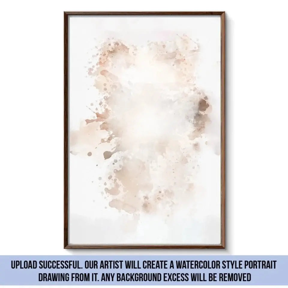 Custom Photo Couple Portrait Watercolor - Personalized Poster Ezcustomize