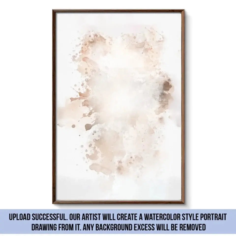 Custom Photo Couple Portrait Watercolor - Personalized Poster Ezcustomize
