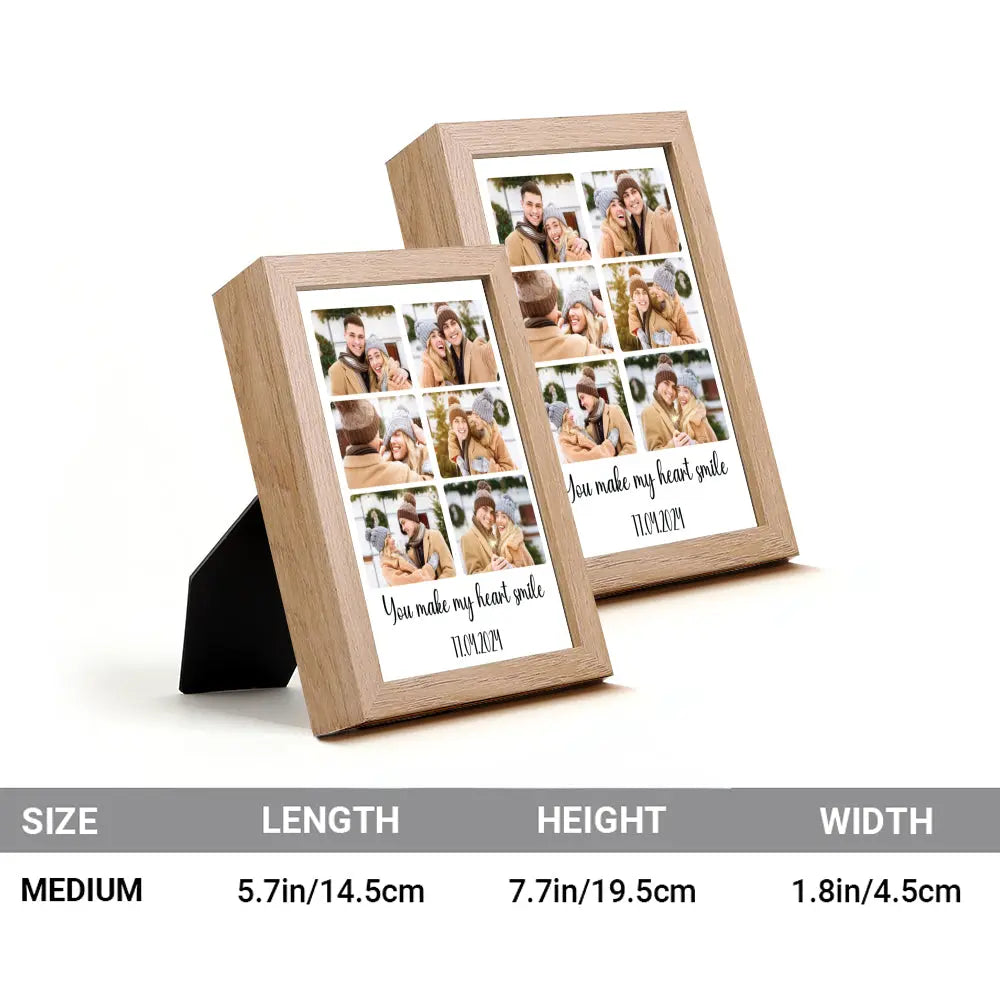 Custom Photo Light Painting Mirror - All Customizable Template| Personalized Gift for Valentines, Couples, Family, Anniversary Ezcustomize