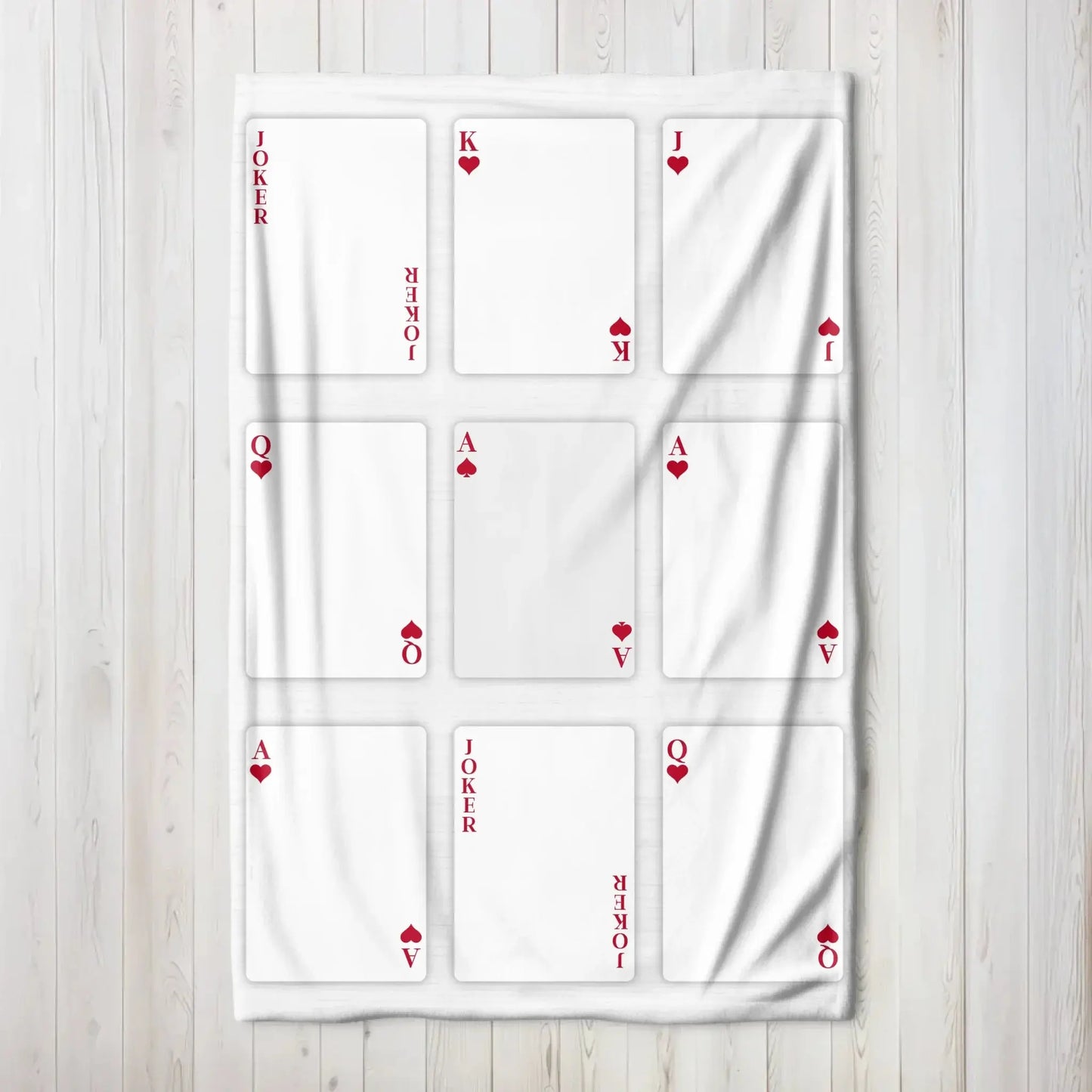 Custom Photo Playing Cards – Personalized Fleece Blanket Throw – Cozy Anniversary & Valentine’s Day Gift for Couples, Him or Her Ezcustomize