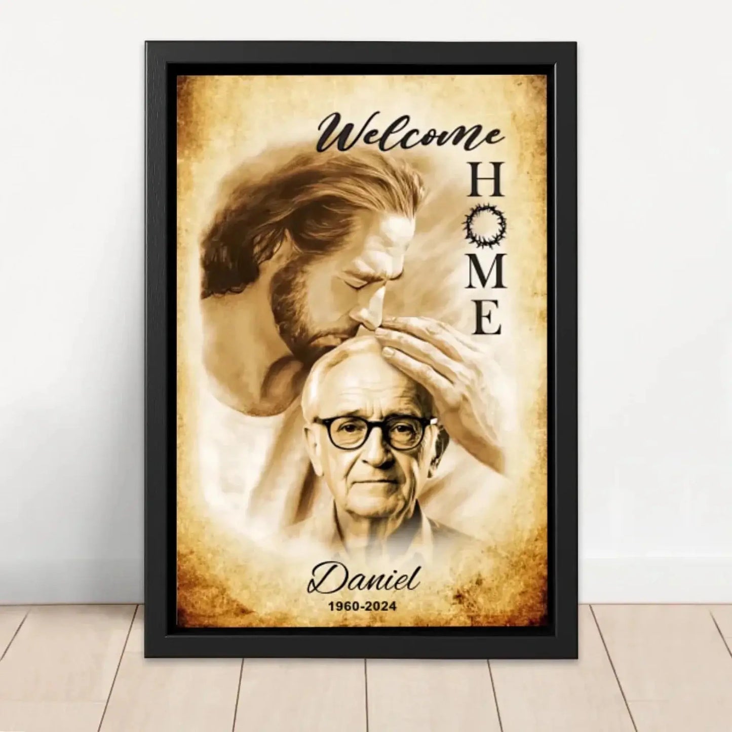 Custom Photo "Remembering You With Love" Memorial Art – Personalized Vertical Poster/Canvas – Sympathy Gift for Family Members & Pet Lovers Ezcustomize