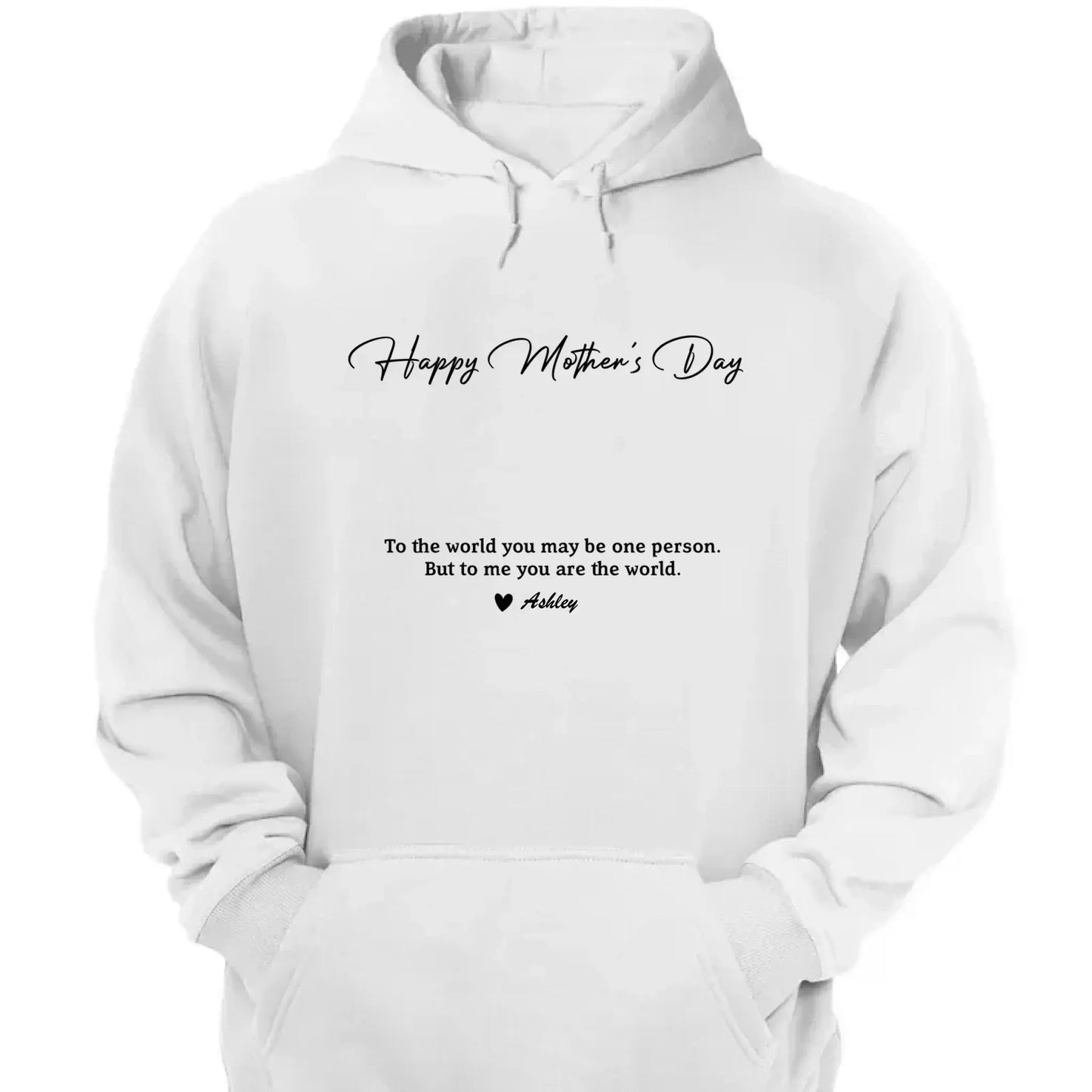 Custom Photo “To My World” Shirt – Personalized T-Shirt for Mom – Bright & Loving Mother’s Day Gift from Kids or Family Ezcustomize