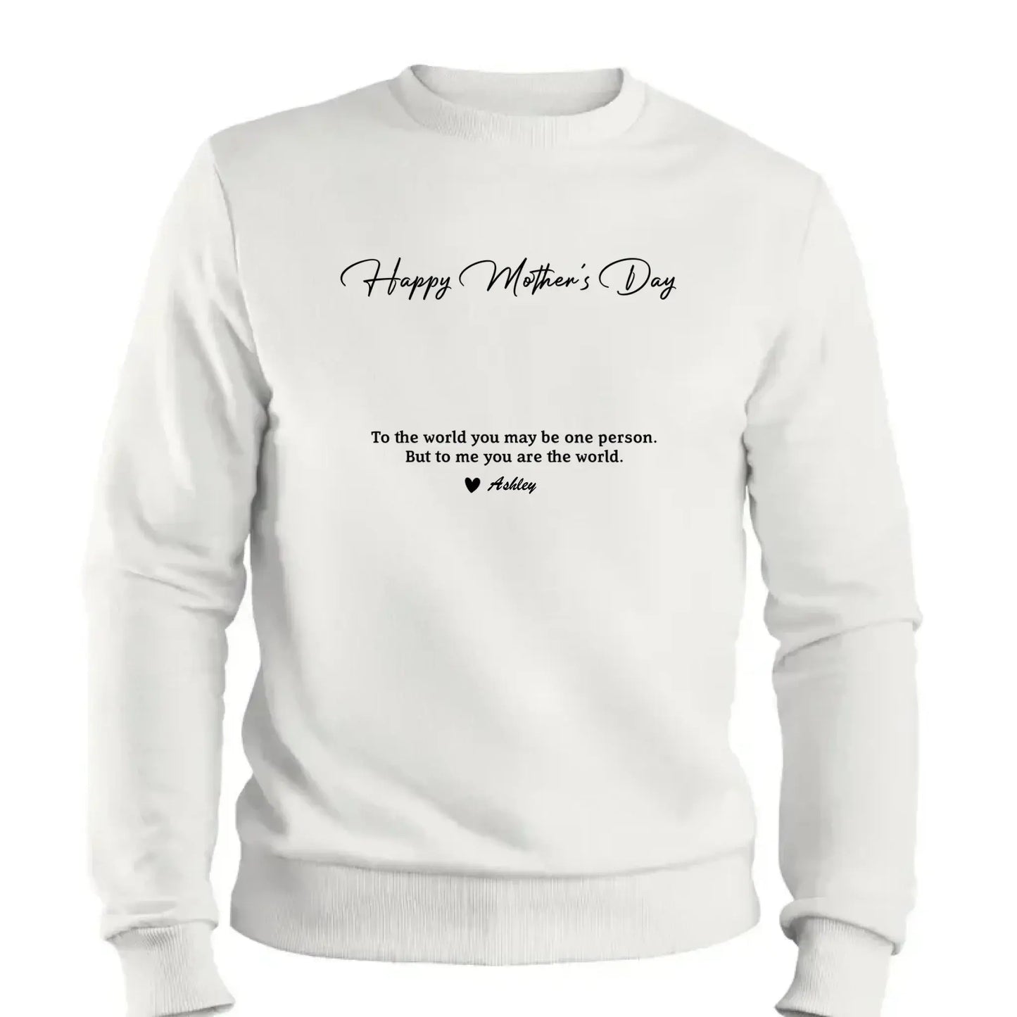 Custom Photo “To My World” Shirt – Personalized T-Shirt for Mom – Bright & Loving Mother’s Day Gift from Kids or Family Ezcustomize