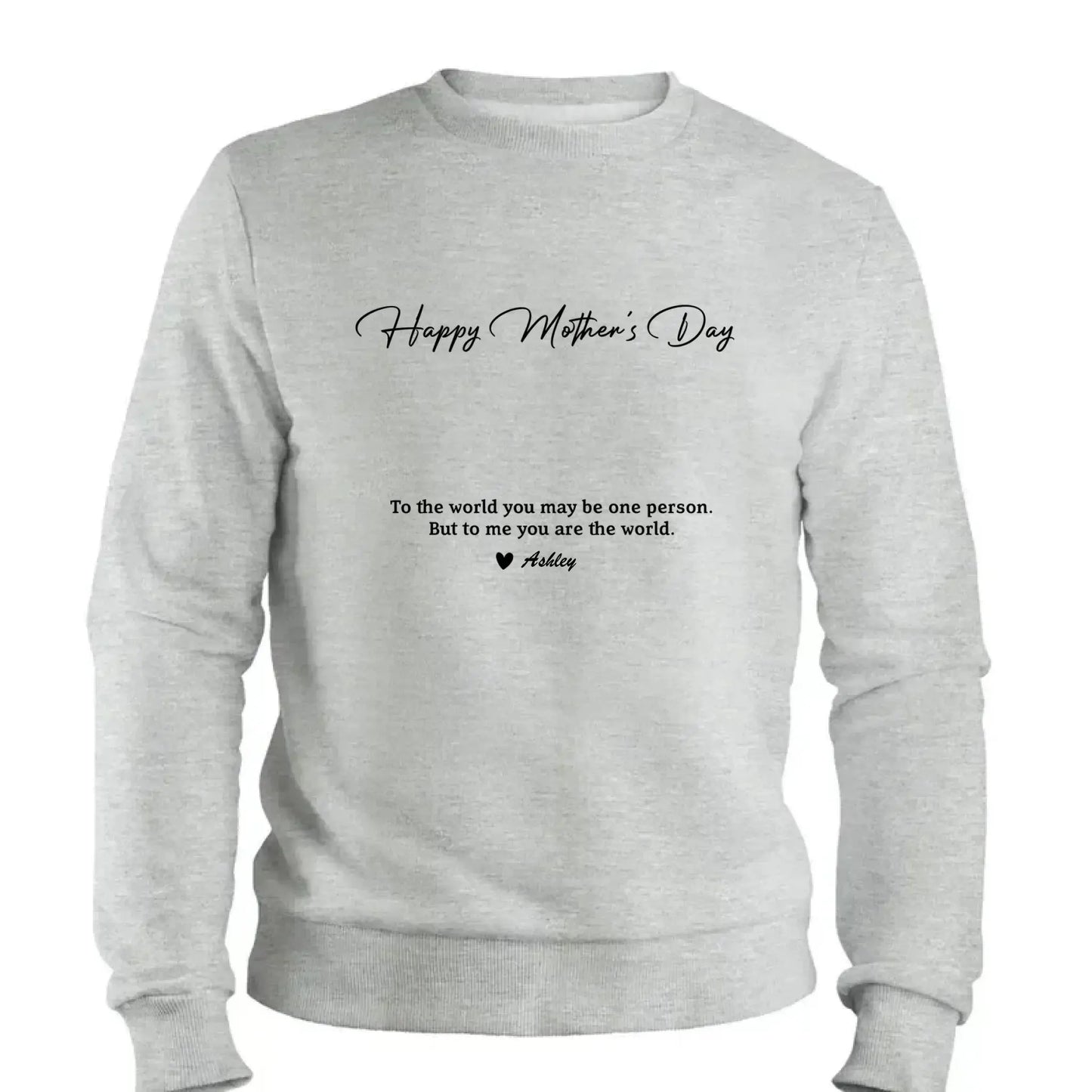 Custom Photo “To My World” Shirt – Personalized T-Shirt for Mom – Bright & Loving Mother’s Day Gift from Kids or Family Ezcustomize