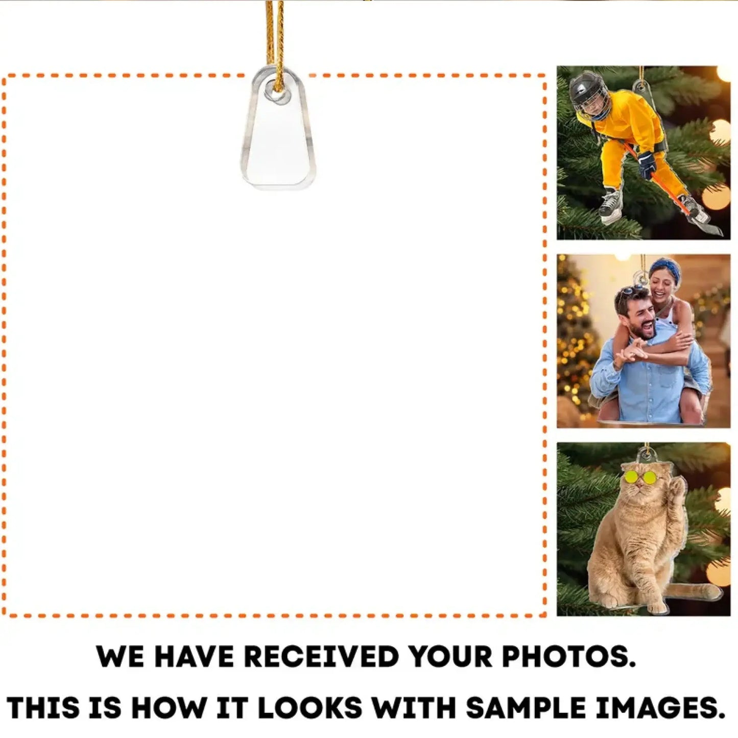 Custom Youth Sports Photo Ornament – Personalized Acrylic Christmas Gift for Kids, Athletes, Sports Fans Ezcustomize