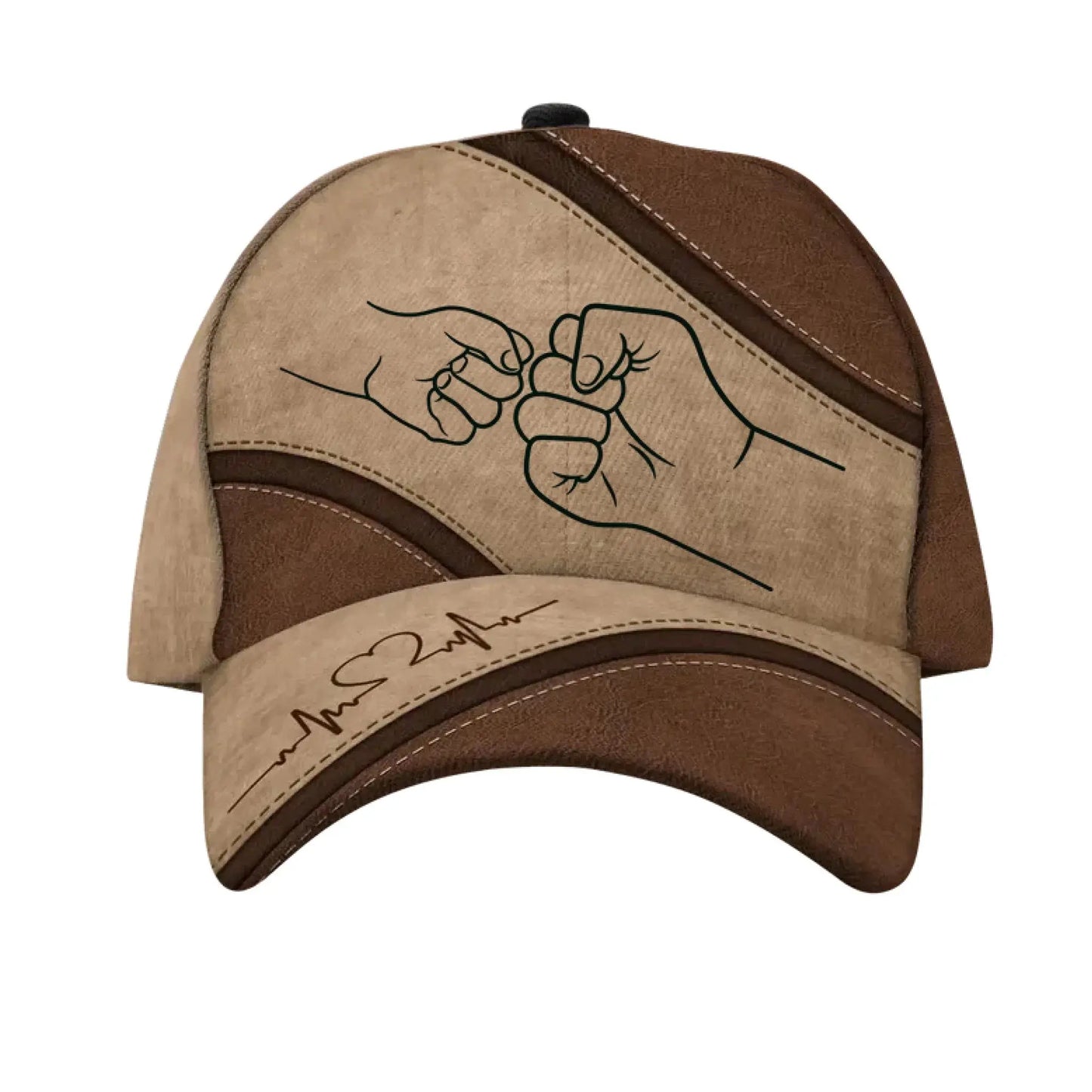Custom "Daddy’s Team" Fist Bump Classic Cap -Anniversary Gift for Dad & Grandpa Ezcustomize