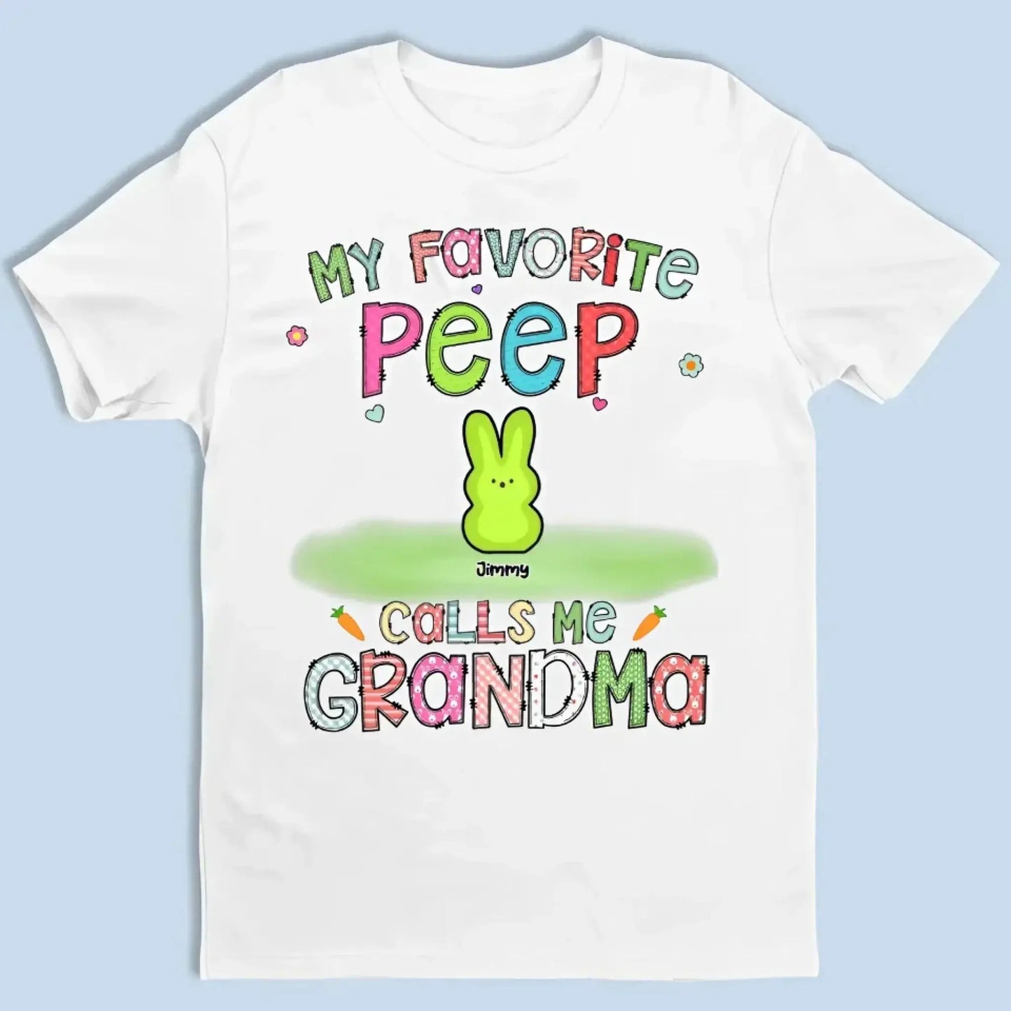 Custom "Grandma’s Easter Peeps" Shirt – Personalized Easter Gift for Grandma Ezcustomize