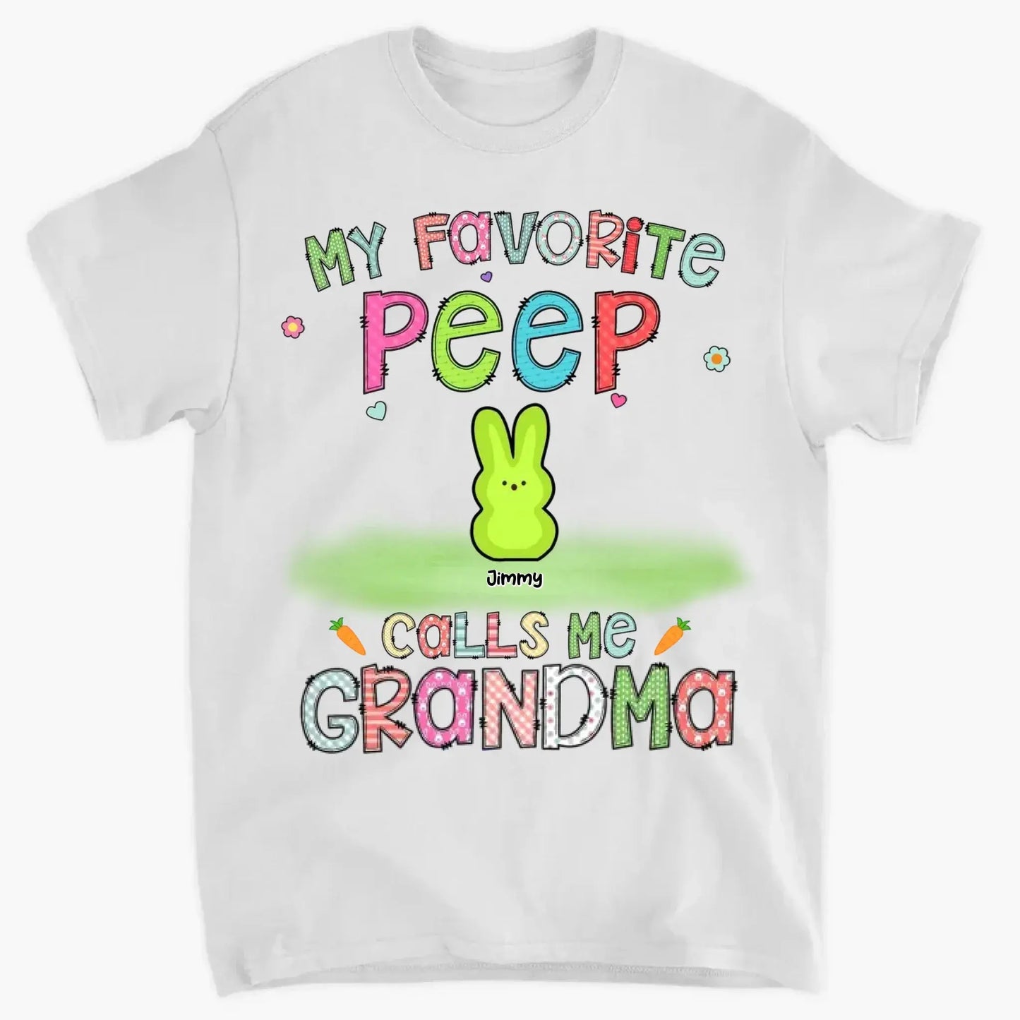 Custom "Grandma’s Easter Peeps" Shirt – Personalized Easter Gift for Grandma Ezcustomize