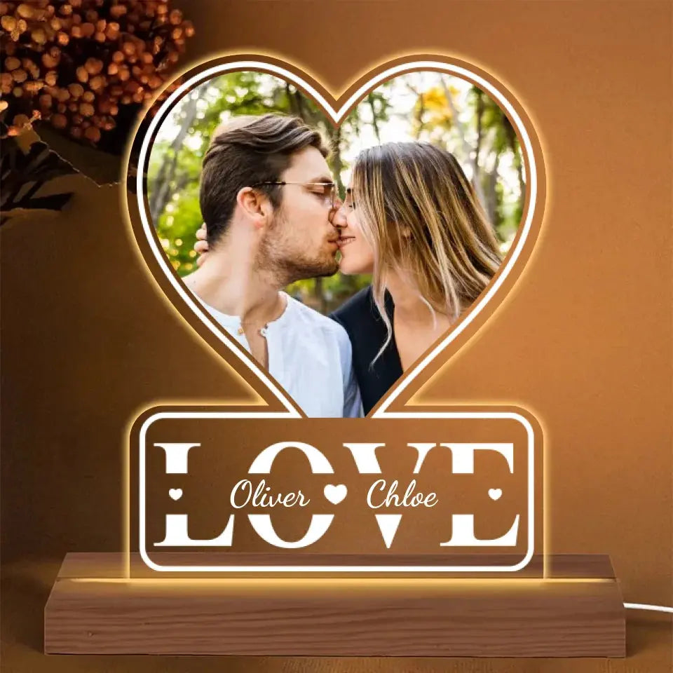 Customized Led Light With Your Names - Personalized Photo Led Light - Valentine's Day Gifts For Her, Him Ezcustomize