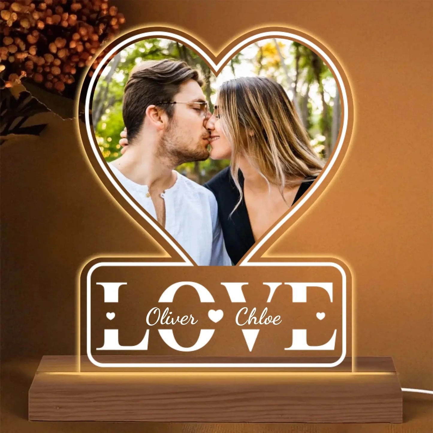 Customized Led Light With Your Names - Personalized Photo Led Light - Valentine's Day Gifts For Her, Him Ezcustomize