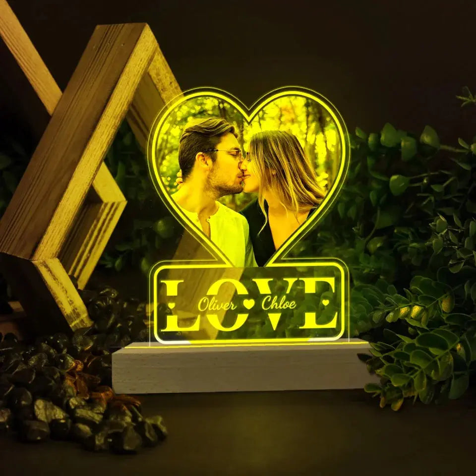 Customized Led Light With Your Names - Personalized Photo Led Light - Valentine's Day Gifts For Her, Him Ezcustomize