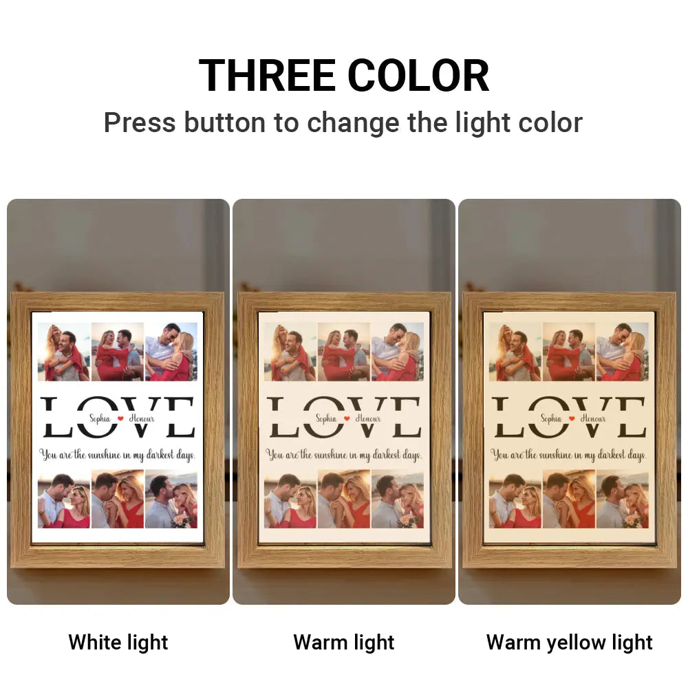 Customized Night Light For Lover - Light Painting Mirror Table Lamp Ezcustomize