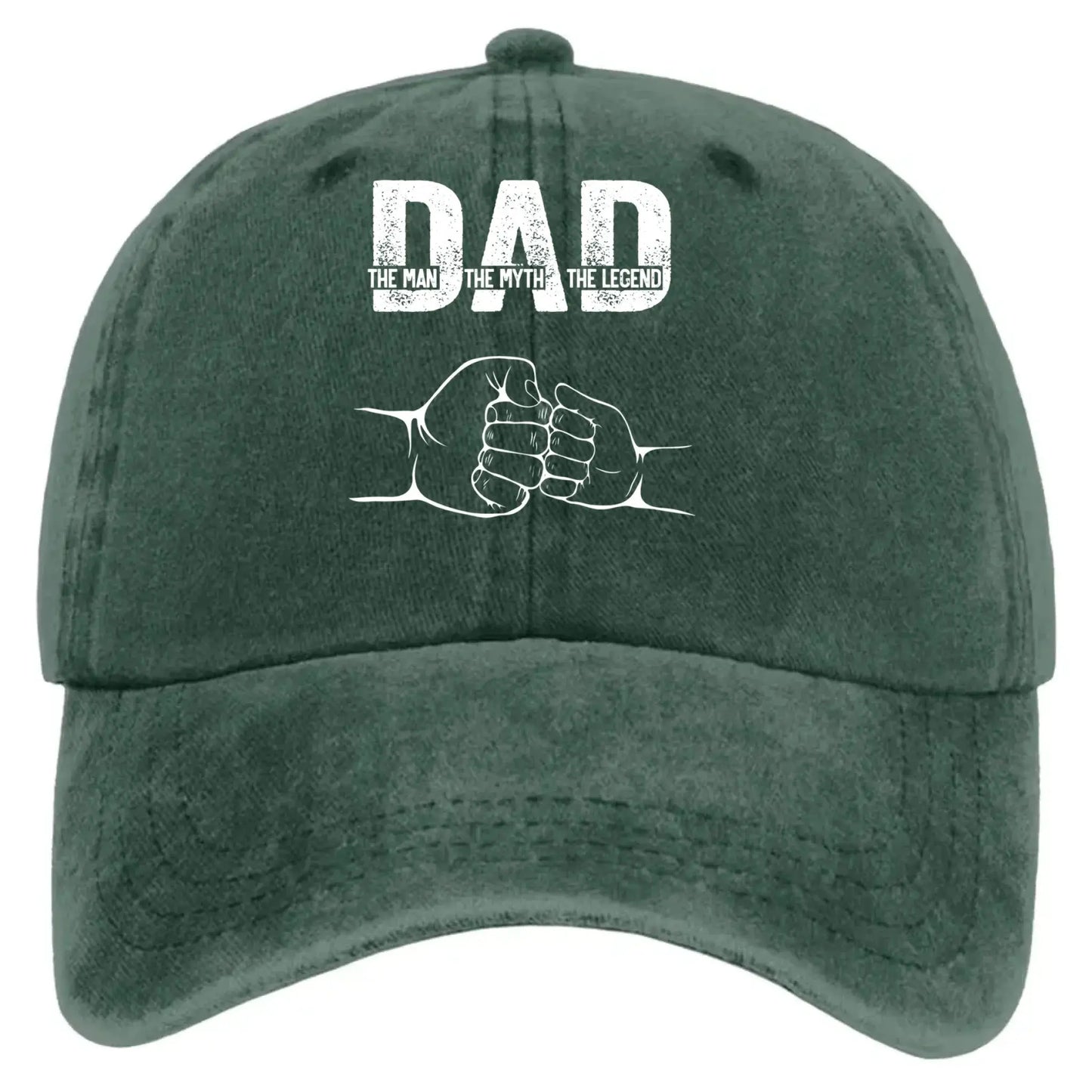 Dad The Man The Myth The Legend – Personalized Custom Vintage Washed Denim Cap Hat – Funny Father’s Day & Birthday Gift for Dad Ezcustomize