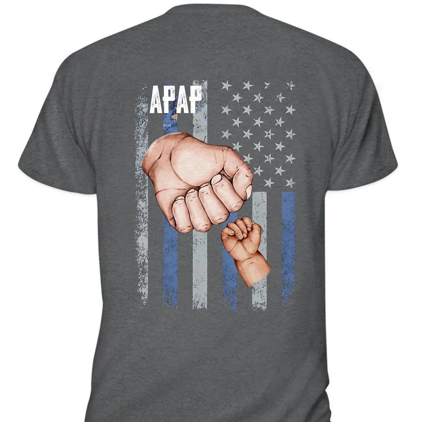 Dad & Grandkids Fist Bump Shirt – Personalized Grandpa Shirt with Custom Hand Names – 4th of July Gift for Dad Ezcustomize