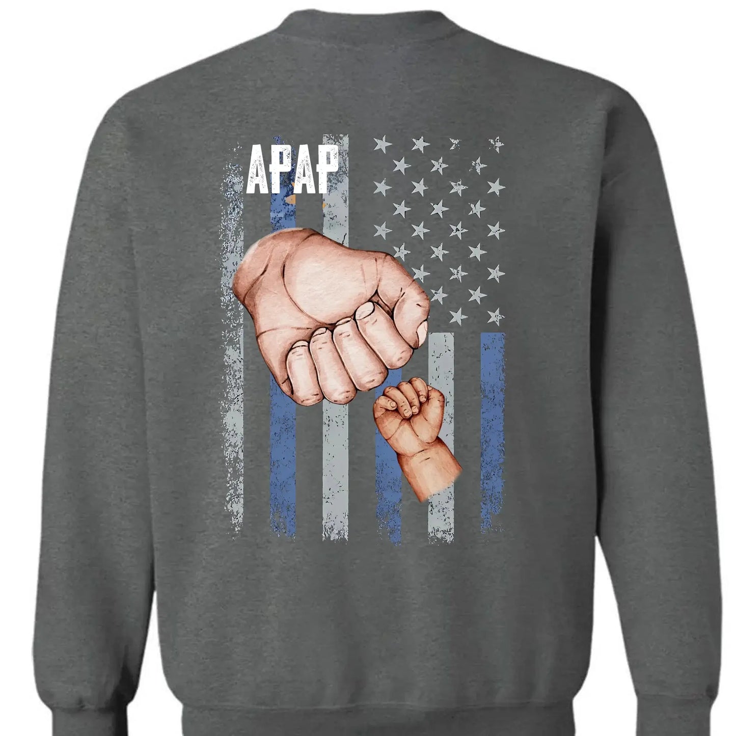 Dad & Grandkids Fist Bump Shirt – Personalized Grandpa Shirt with Custom Hand Names – 4th of July Gift for Dad Ezcustomize