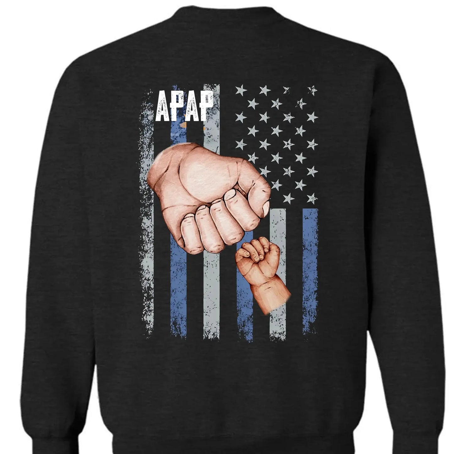 Dad & Grandkids Fist Bump Shirt – Personalized Grandpa Shirt with Custom Hand Names – 4th of July Gift for Dad Ezcustomize