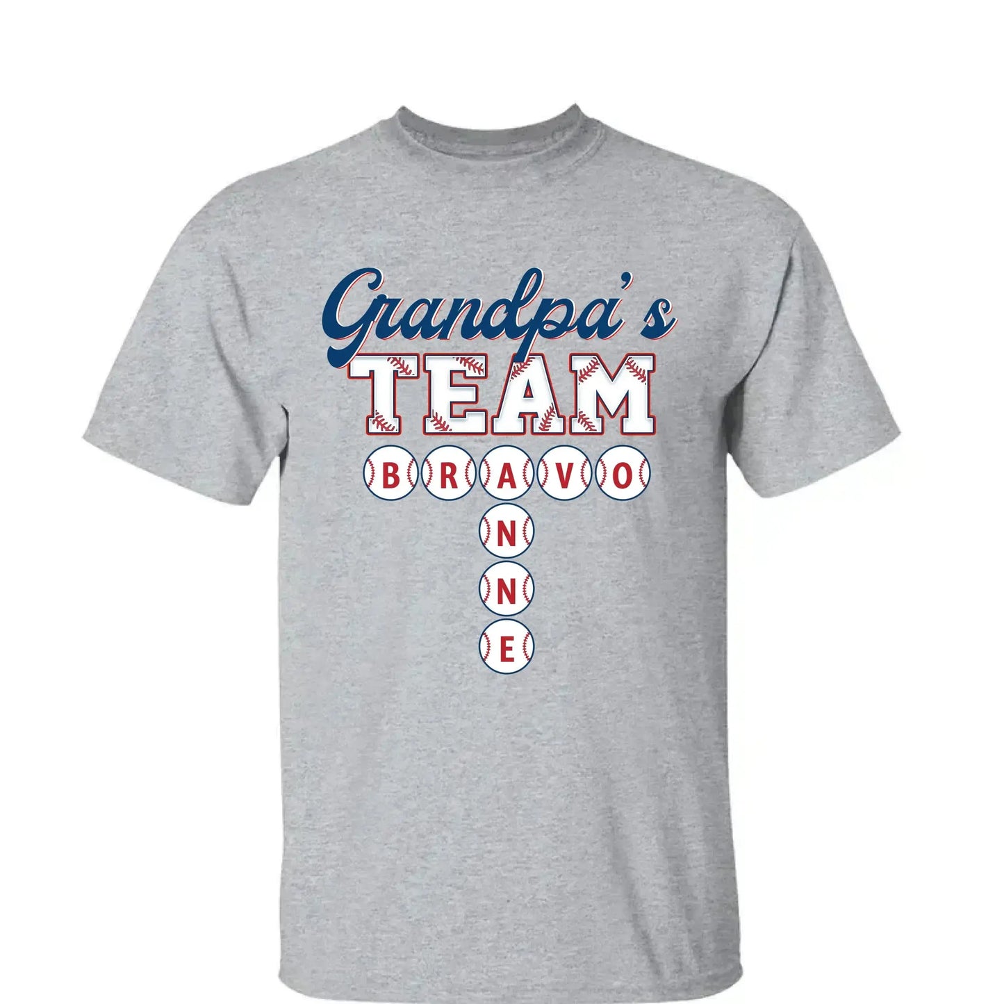 Daddy’s Baseball Team Shirt – Personalized Crossword Puzzle T-Shirt – Custom Gift for Sports Dad with Kids’ Names Ezcustomize