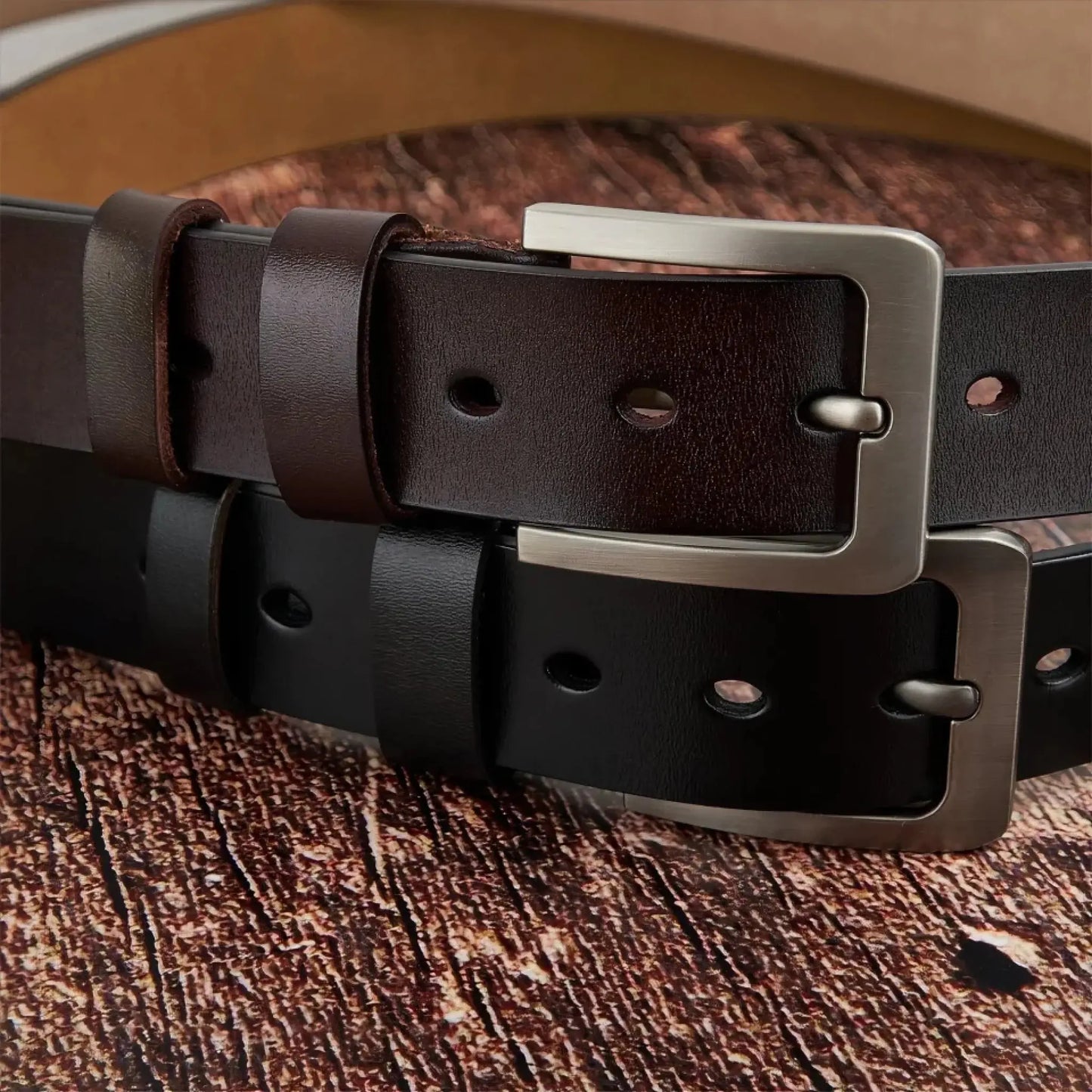 Dear Dad Great Job We're Awesome Thank You - Personalized Engraved Leather Belt Ezcustomize