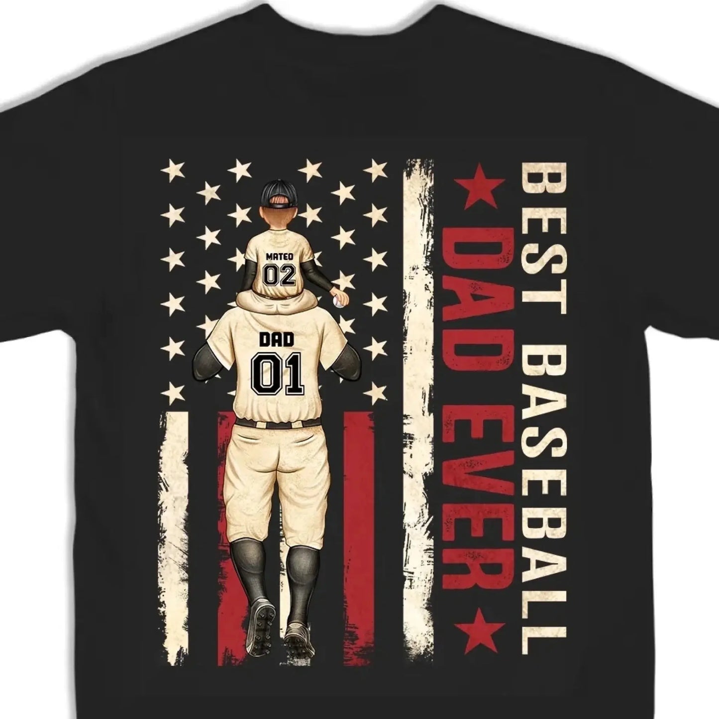 Dear Dad, We’re Awesome Thank You Shirt – Personalized Custom T-Shirt – Birthday or Father’s Day Gift for Baseball & Softball Fans Ezcustomize