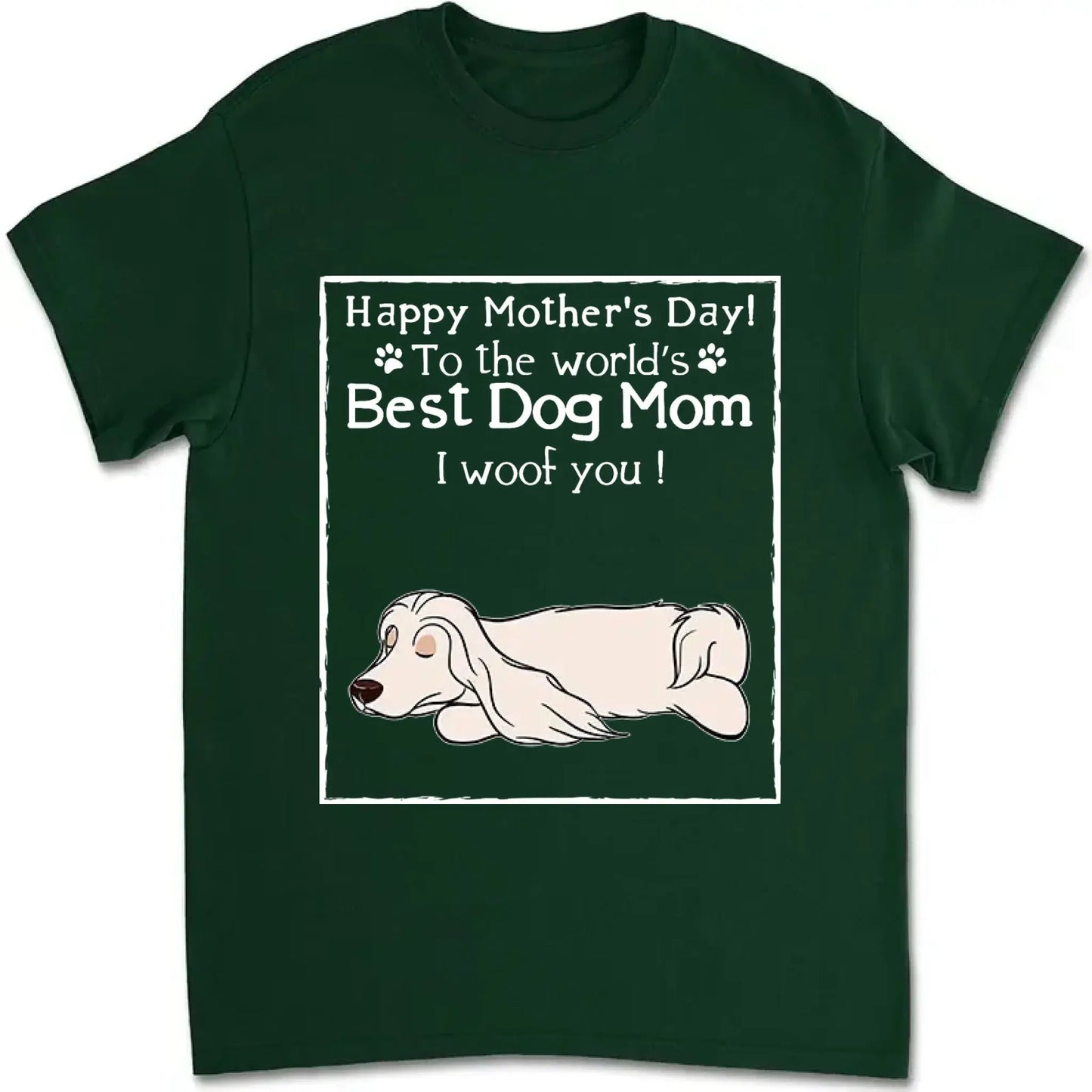 Dog Mom Classic Tee – Personalized Dog-Themed T-Shirt – Custom Gift for Pet Lovers, Dog Moms & Fur Baby Parents Ezcustomize